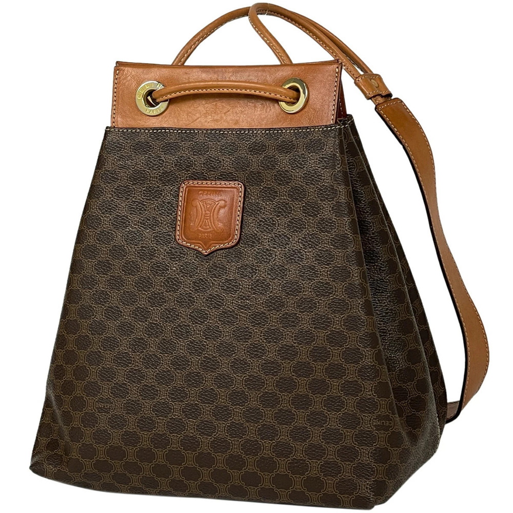 Celine Macadam shoulder bag cross Body Bum Crossbody Belt canvas brown